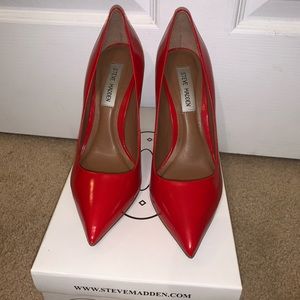 Steven Madden Proto Red Leather Shoes